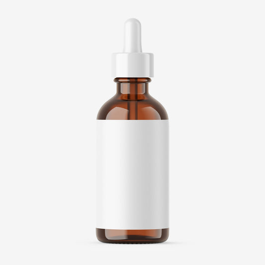 Amber Dropper Bottle - Editable Lid