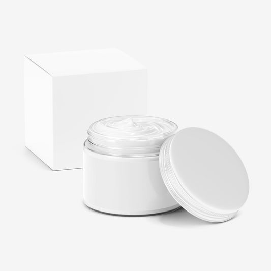 Open Clear Cream Jar With Box - 2 OZ