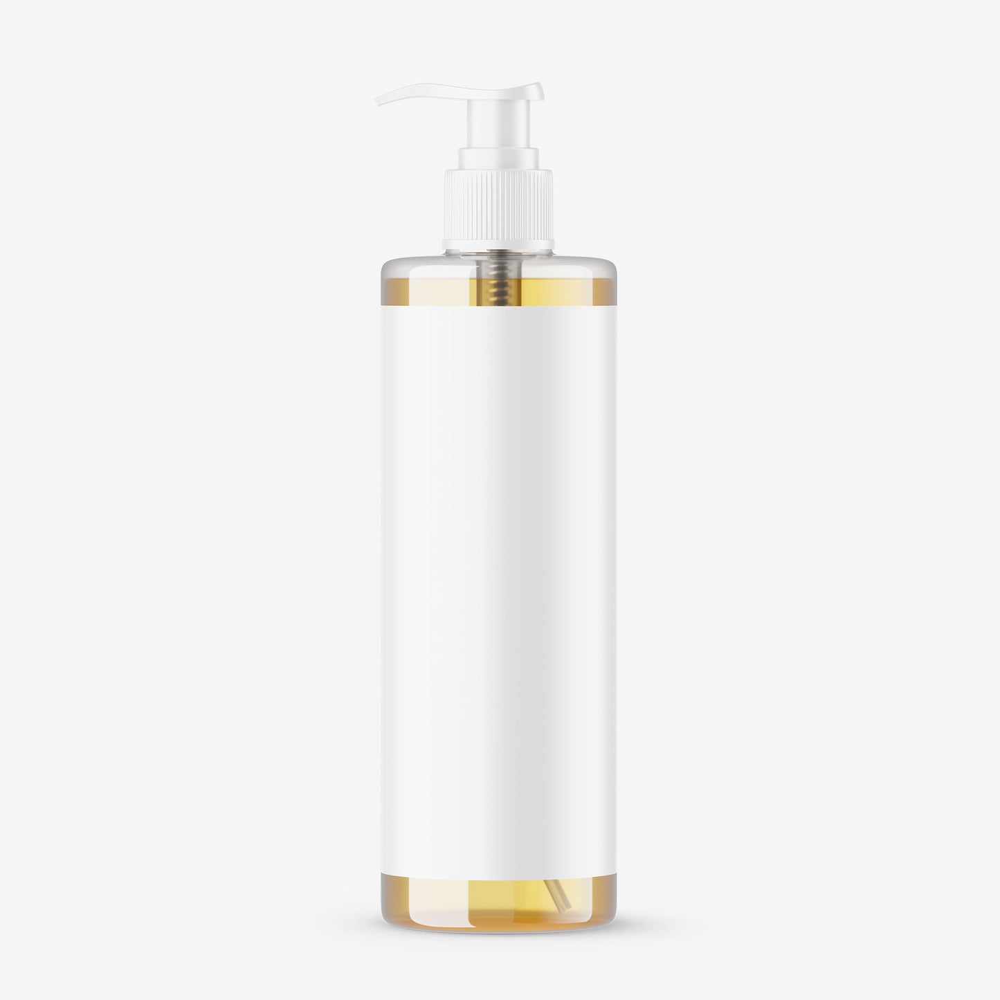 Oil In Clear Pump Bottle - Editable Lid