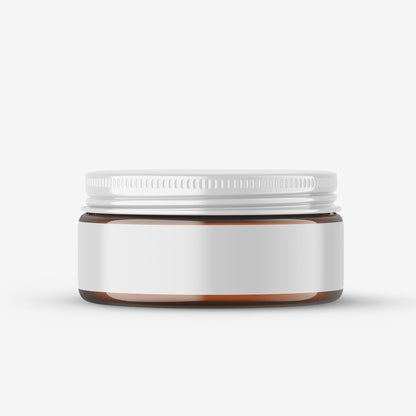 Glossy Amber Jar - 1OZ - Editable Lid