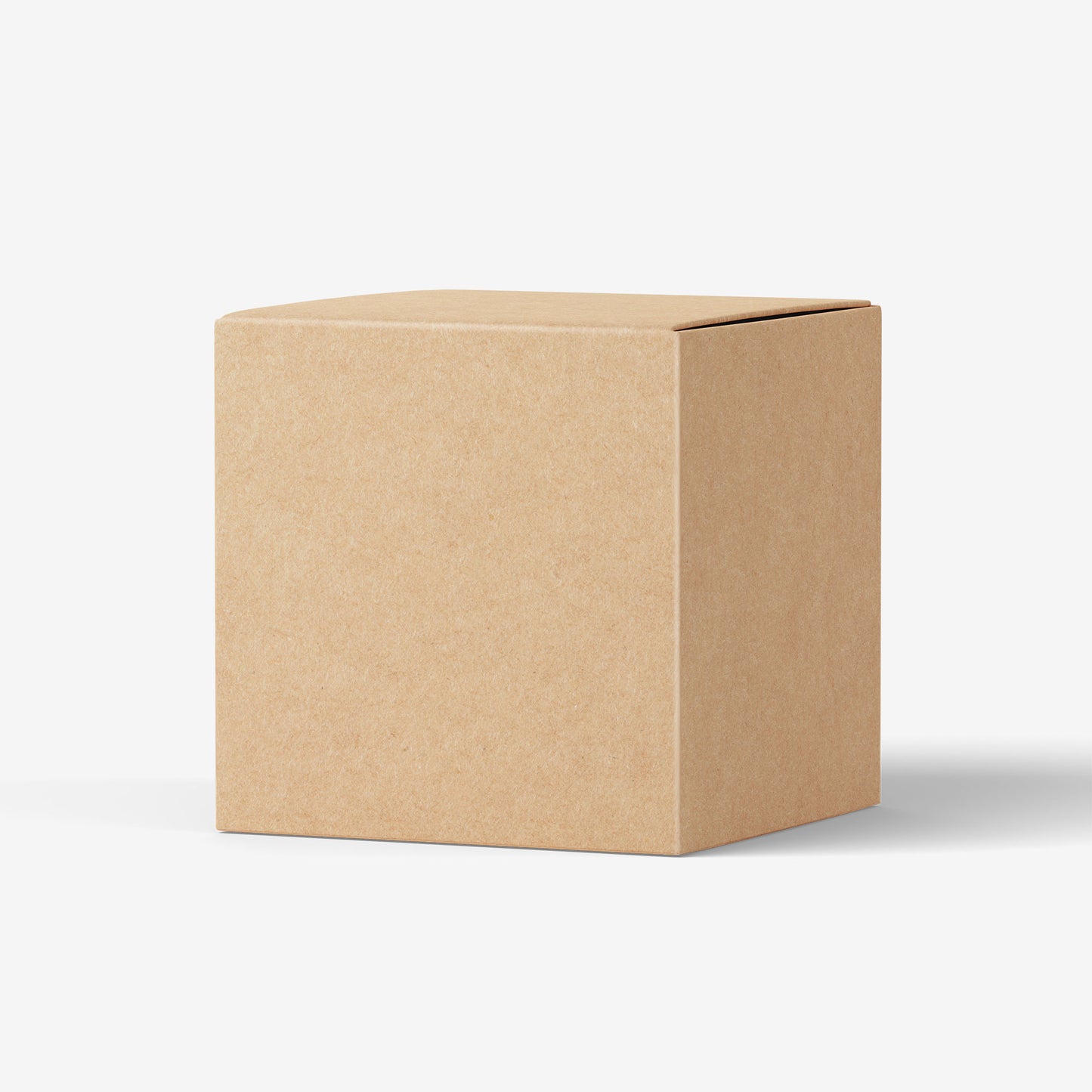 Square Cardboard Box Mockup