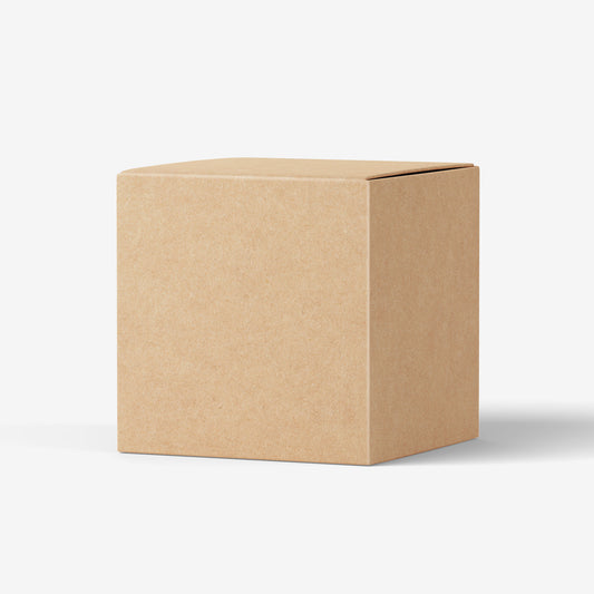 Square Cardboard Box Mockup