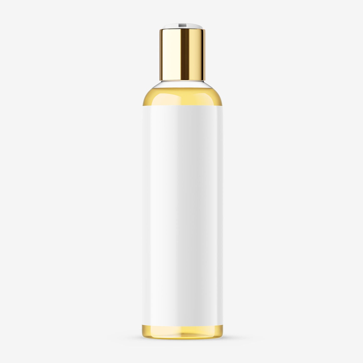 Oil in Clear Disc/Press Top Bottle -  Editable Lid