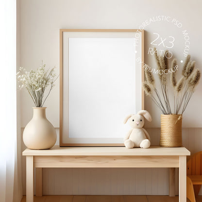 Nursery Picture Frame Mockup - 2:3 Frame Ratio - Boho Edition