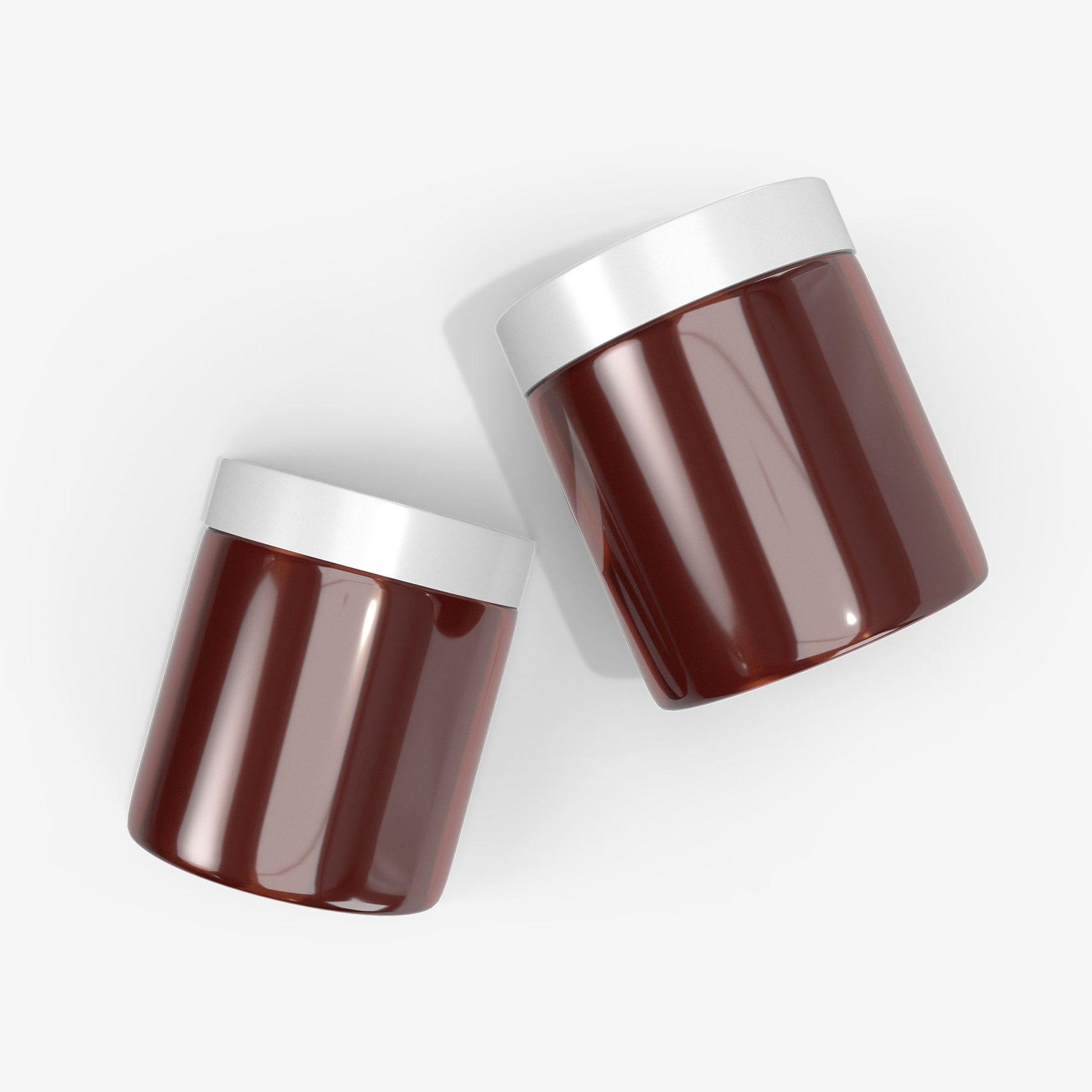 Amber Cream Jars - Cosmetic Mockup