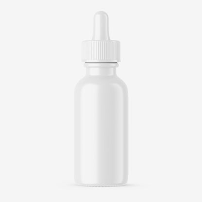 Glossy Dropper Bottle - Editable Lid