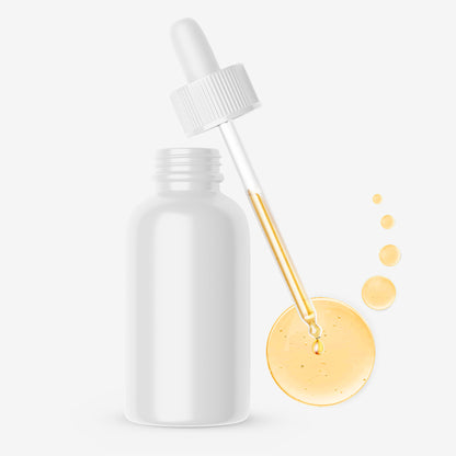 Glossy Dropper Bottle With Serum Bubbles