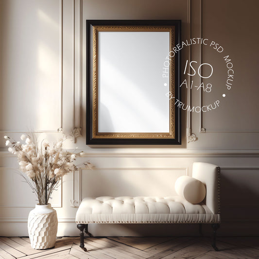 Picture Frame Mockup - ISO Frame Size - Victorian Style