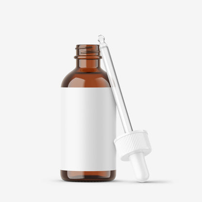 Amber Dropper Bottle - Editable Lid