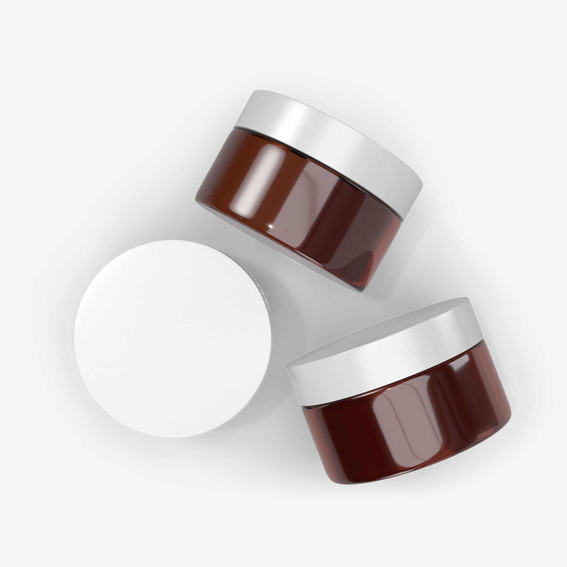 Amber Cream Jars - Cosmetic Mockup