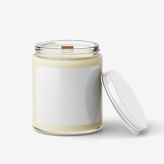 Candle in Clear Glass Jar - Editable Wick