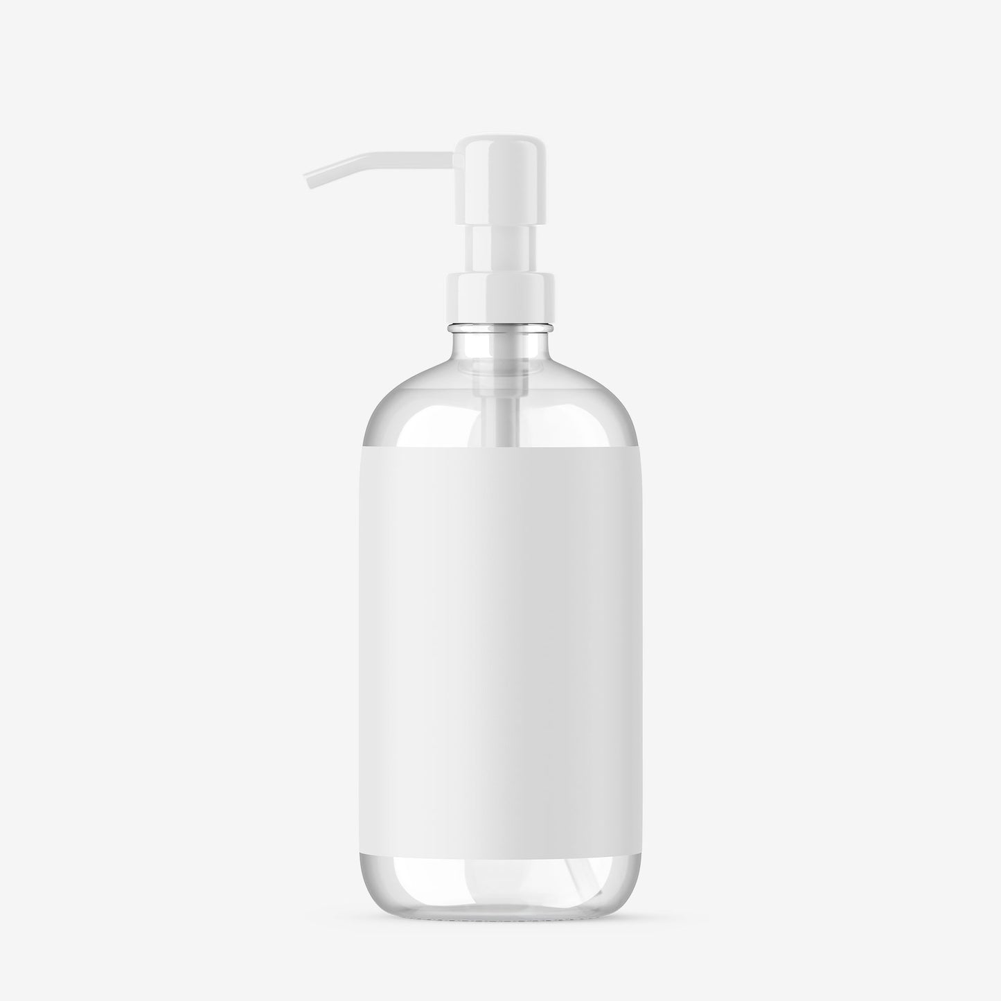 Clear Pump Bottle - Soap Bottle - Editable Lid