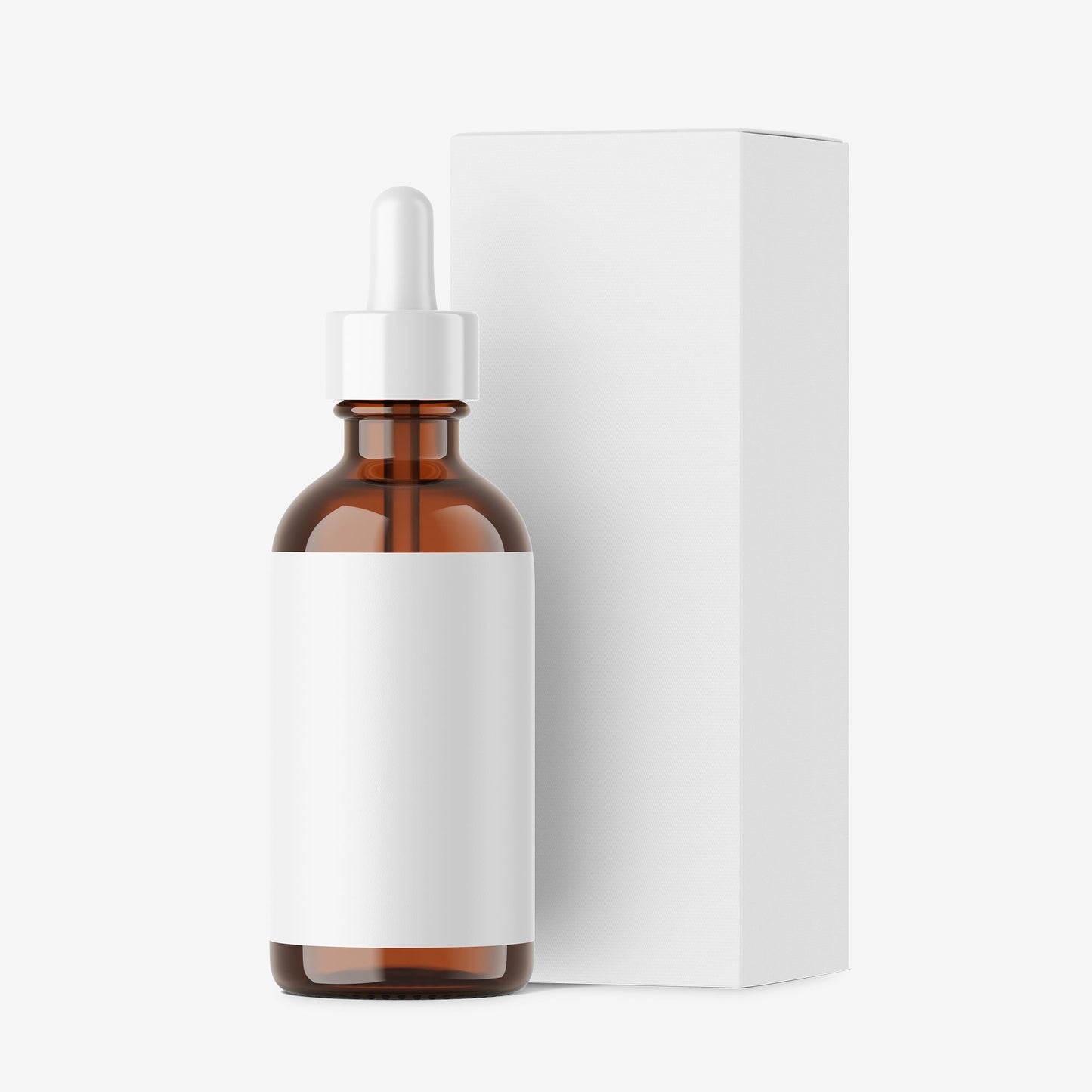 Amber Dropper Bottle & Box - Editable Lid