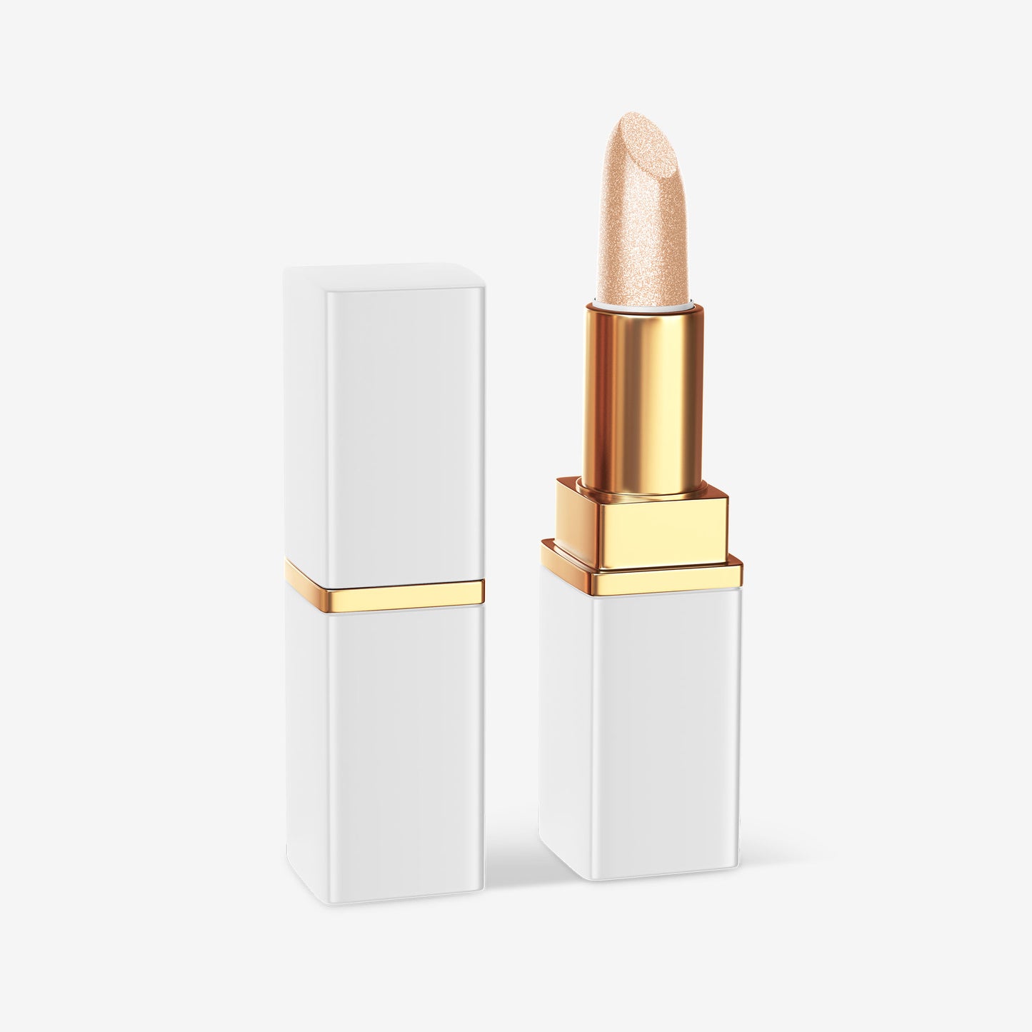 Square Plastic Lipstick - Glossy&Glittery