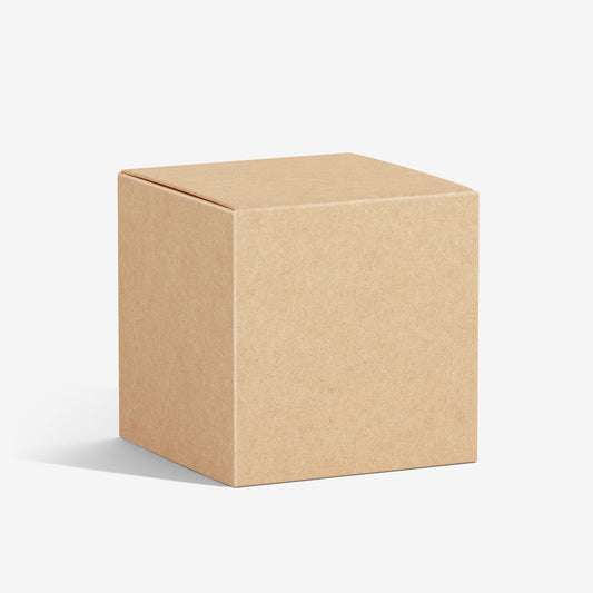 Square Cardboard Box Mockup