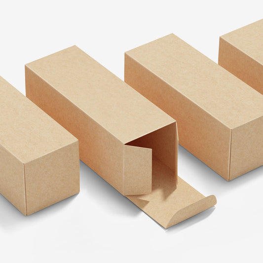 Tall Lying Cardboard Boxes Mockup