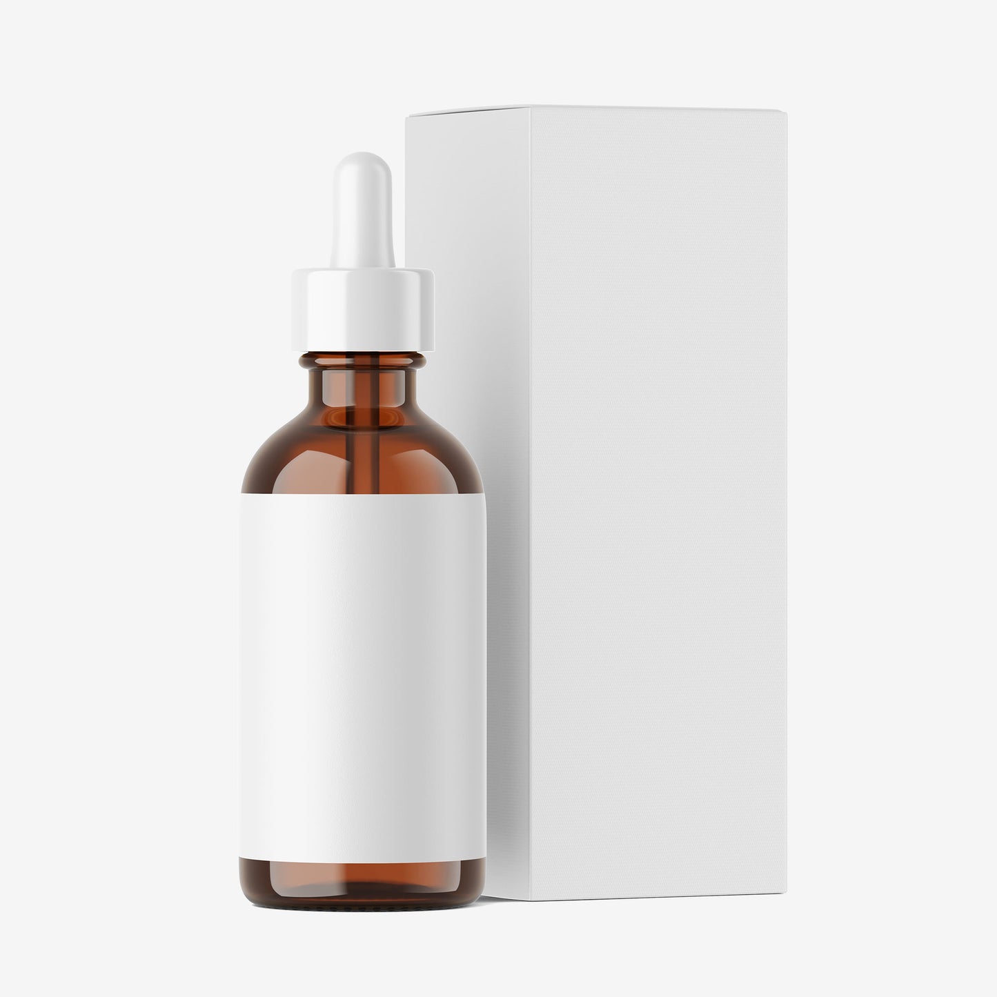 Amber Dropper Bottle & Box - Editable Lid