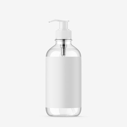 Clear Pump Bottle - Soap Bottle - Editable Lid