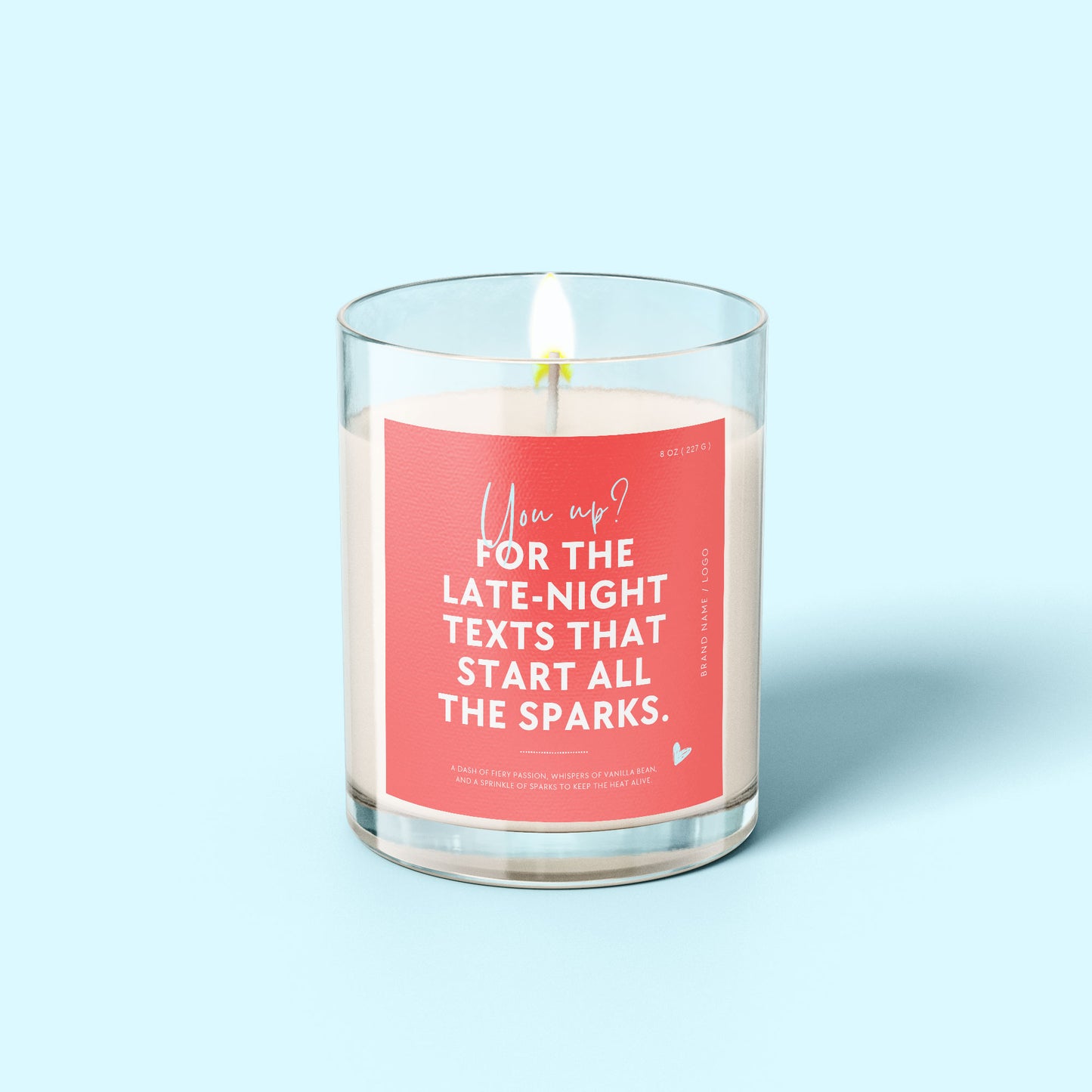 Printable Candle Labels - Valentine's Day-vol.1 - Editable Canva Templates