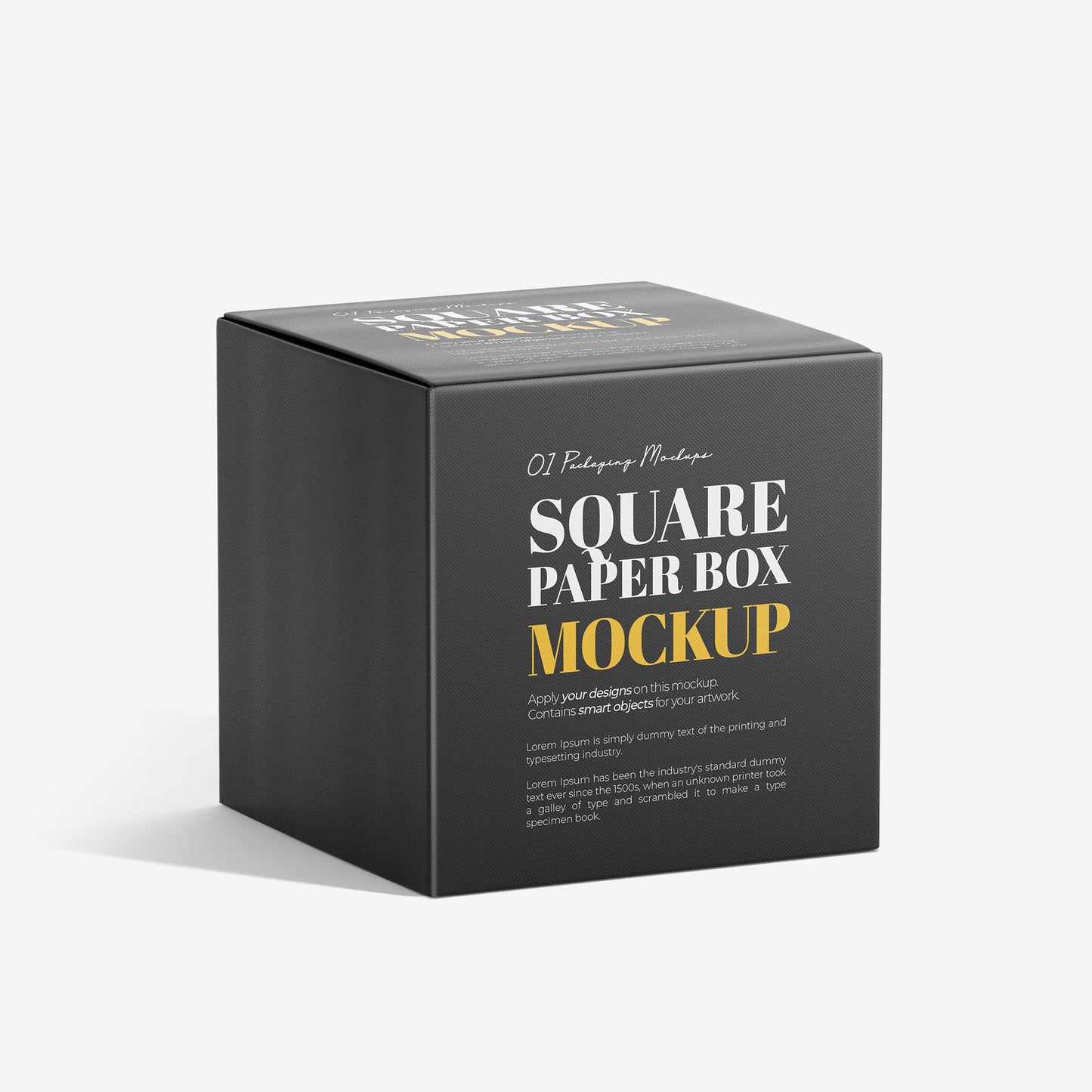 Square Paper Box Mockup