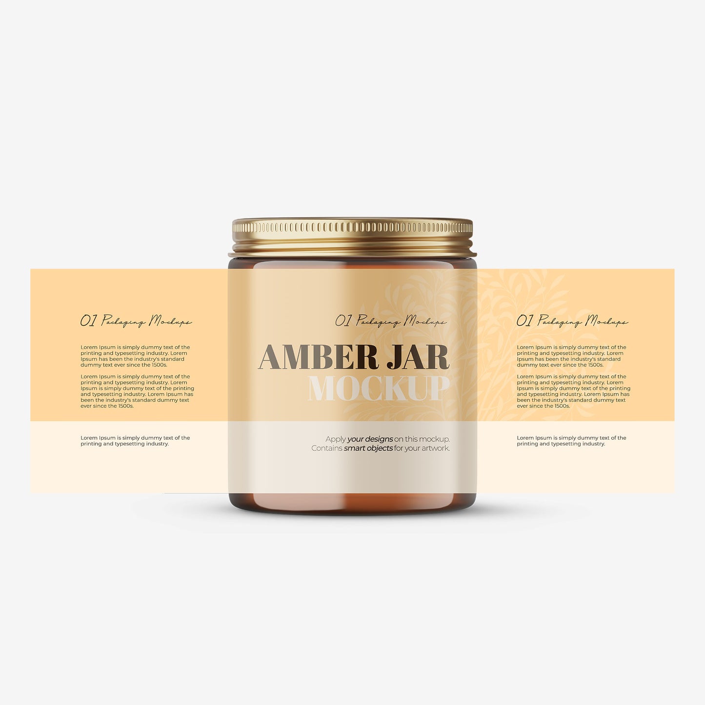 Glossy Amber Jar - 4OZ - Expanded Label