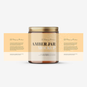 Glossy Amber Jar - 4OZ - Expanded Label