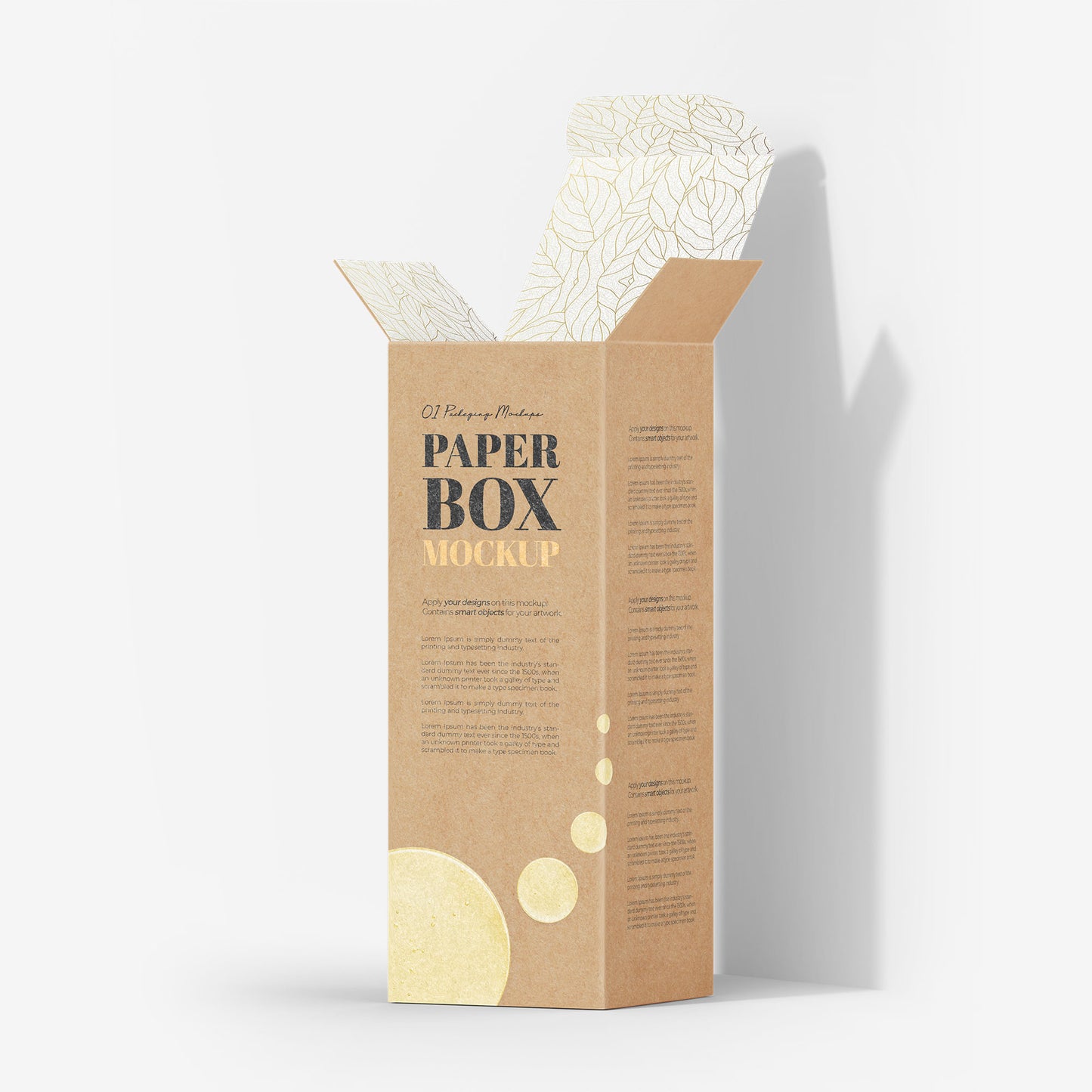 Open Cardboard Box Mockup