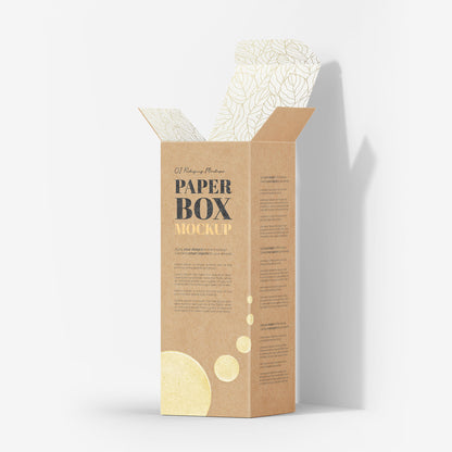 Open Cardboard Box Mockup