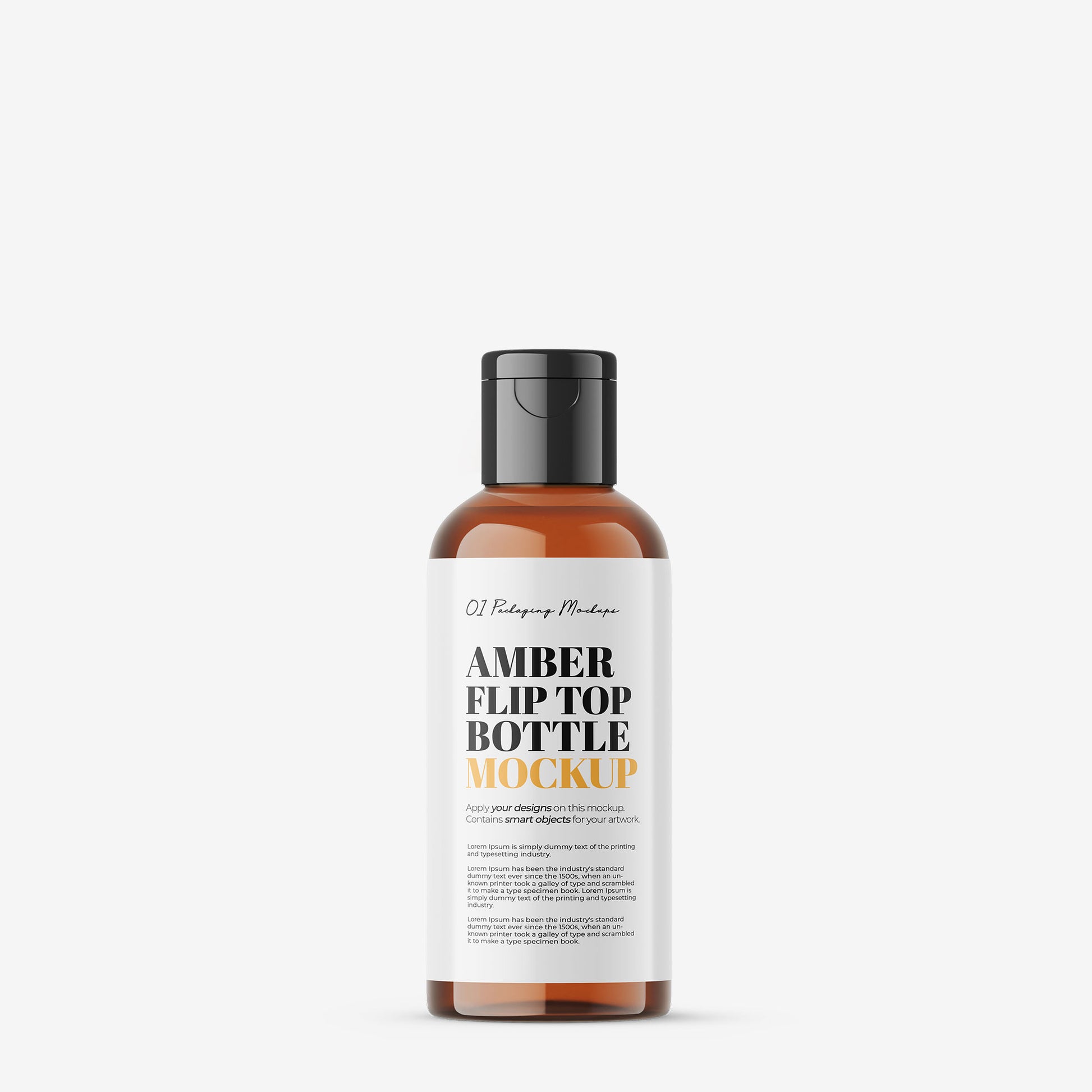 Amber Flip Top Bottle - 50 ml