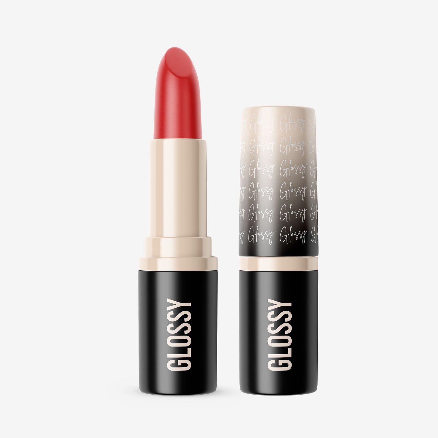 Plastic Round Lipstick - Glossy&Glittery