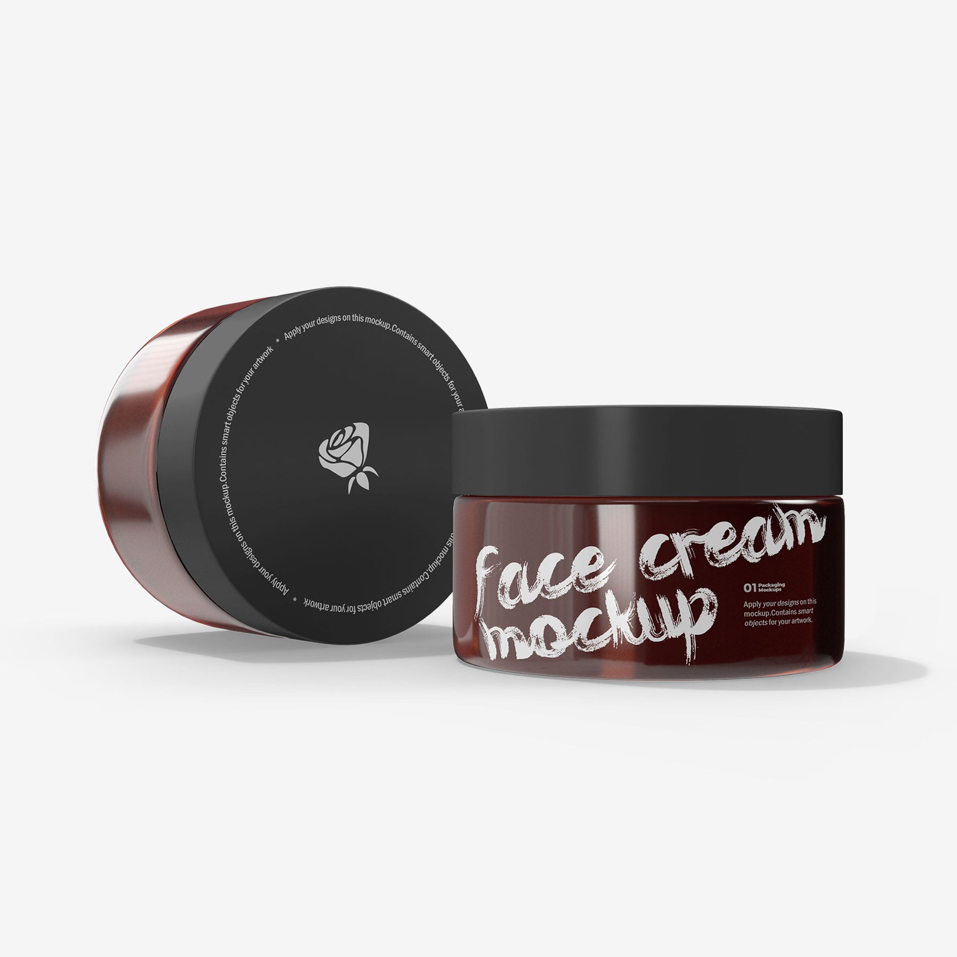 Amber Cream Jars - Cosmetic Mockup