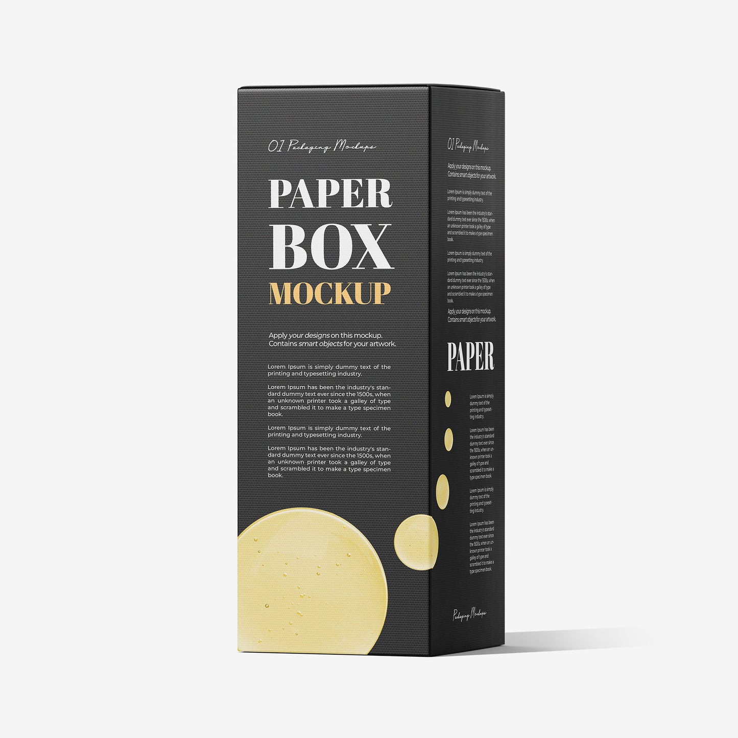 Tall Paper Box Mockup