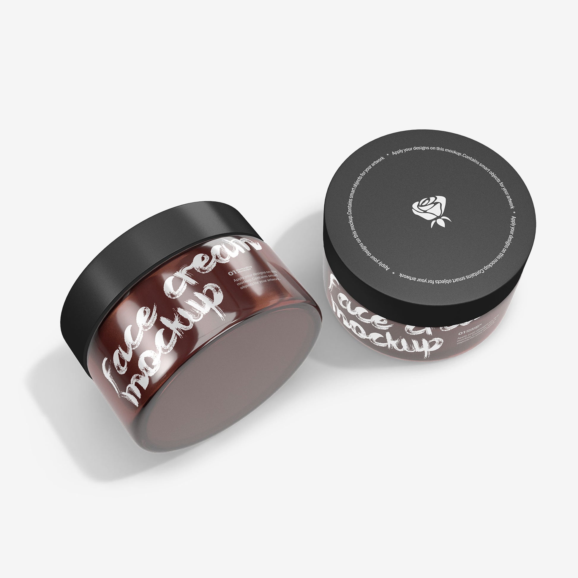 Amber Cream Jars - Cosmetic Mockup