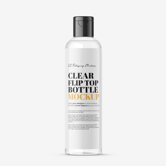 Clear Flip Top Bottle - 100 ml