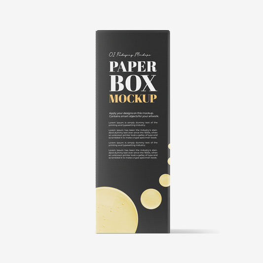 Tall Paper Box Mockup