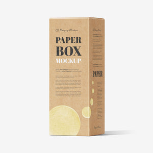 Tall Cardboard Box Mockup