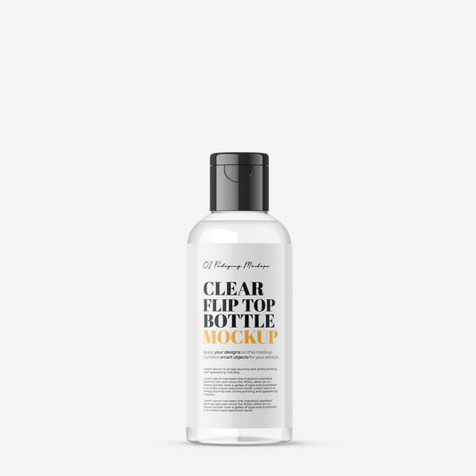 Clear Flip Top Bottle - 50 ml