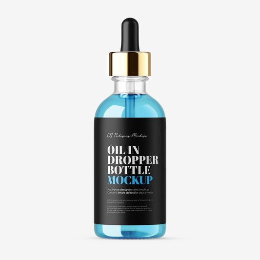 Clear Dropper Bottle - Editable Lid&Oil Color