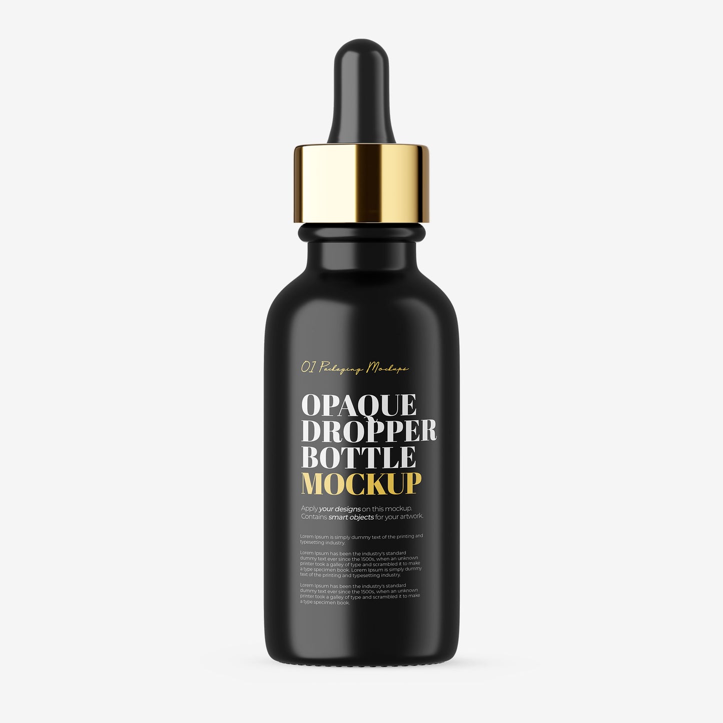 Glossy Dropper Bottle - Editable Lid