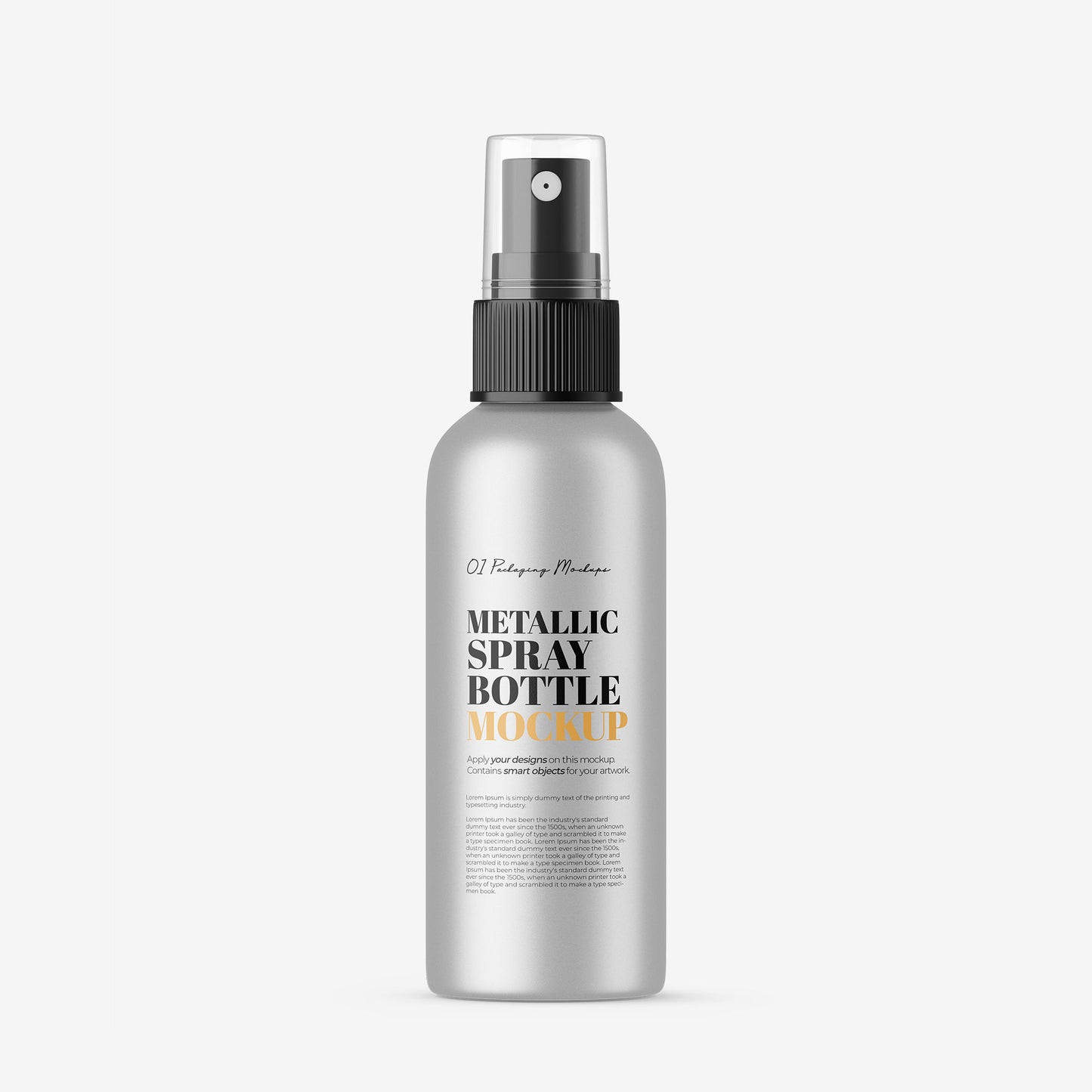 Metallic Spray Bottle - Editable Lid