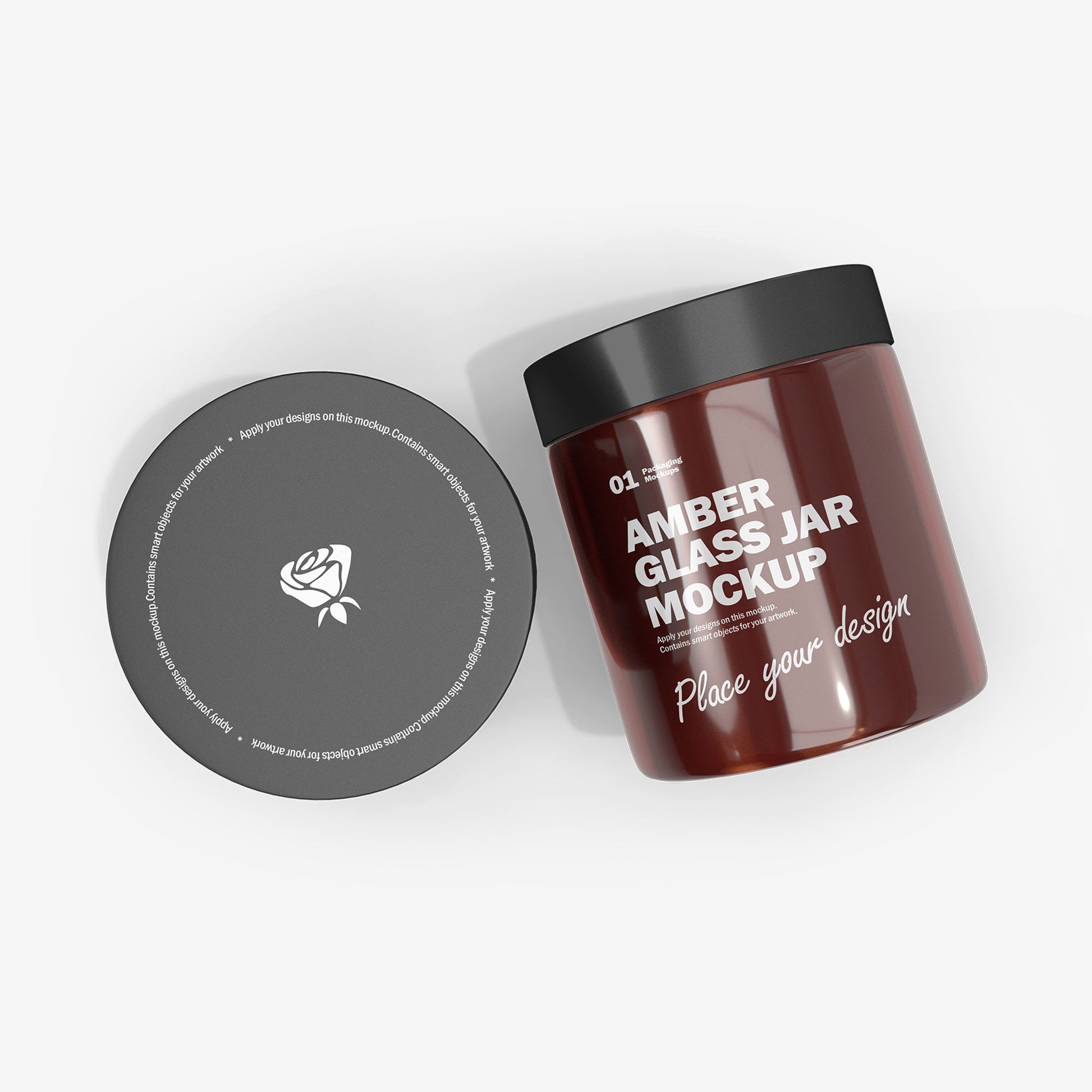 Amber Cream Jars - Cosmetic Mockup