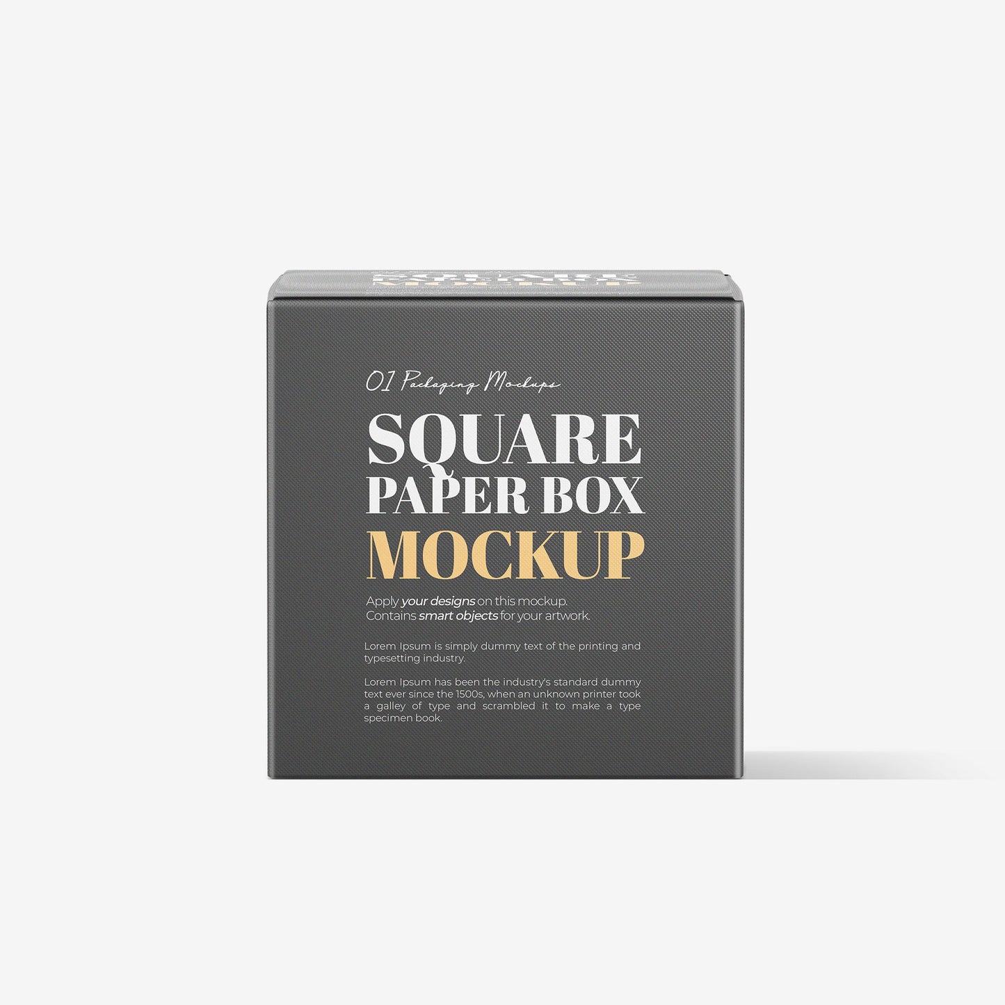 Square Paper Box Mockup