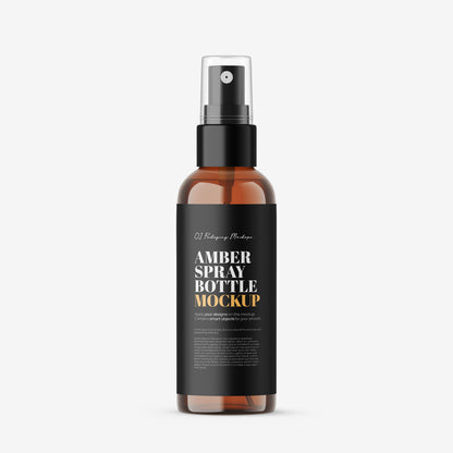 Amber Spray Bottle - Editable Lid