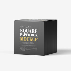 Square Paper Box Mockup