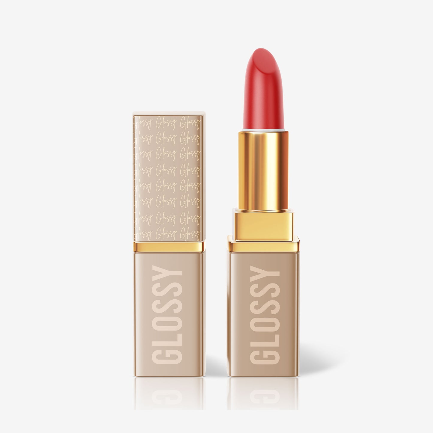 Square Plastic Lipstick - Glossy&Glittery