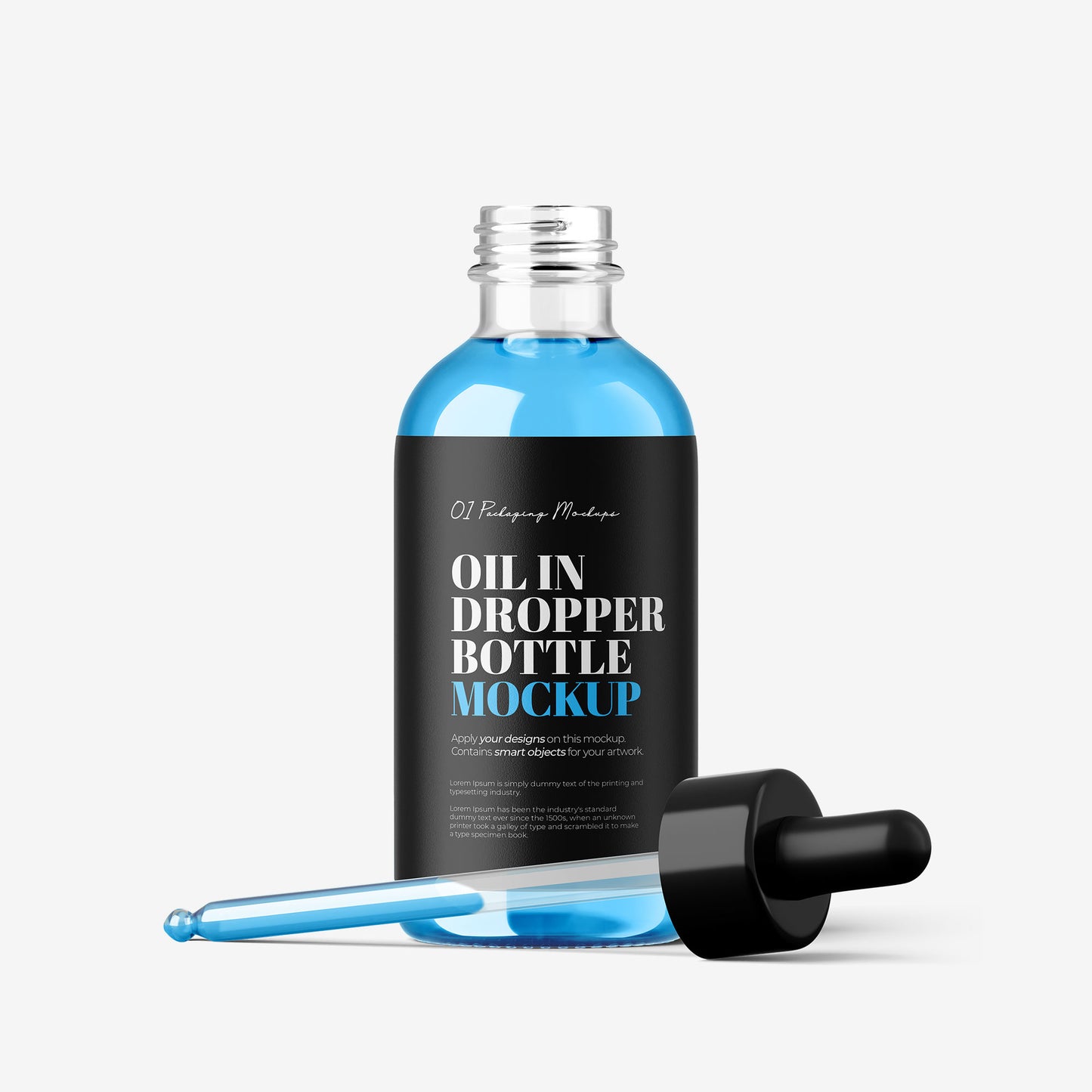 Clear Dropper Bottle - Editable Lid&Oil Color