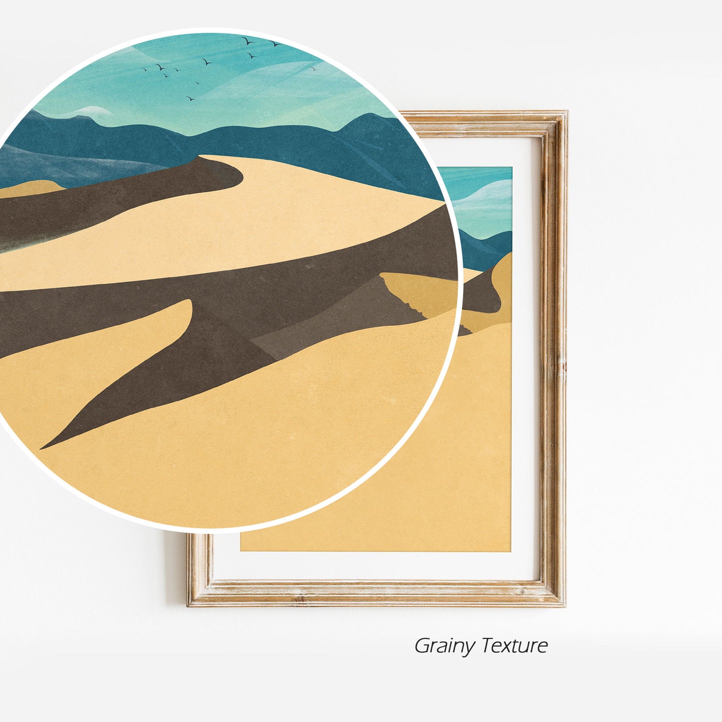 Death Valley Dunes USA - Day and Night - Two Landscape Posters | Digital Illustration | Ready to Print Wall Art