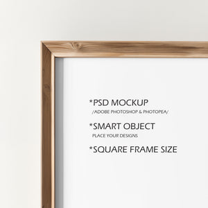 Picture Frame Mockup - Square Frame Size