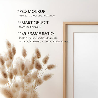 Nursery Picture Frame Mockup - 4:5 Frame Ratio - Boho Edition