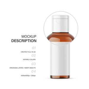 Amber Flip Top Bottle - 50 ml